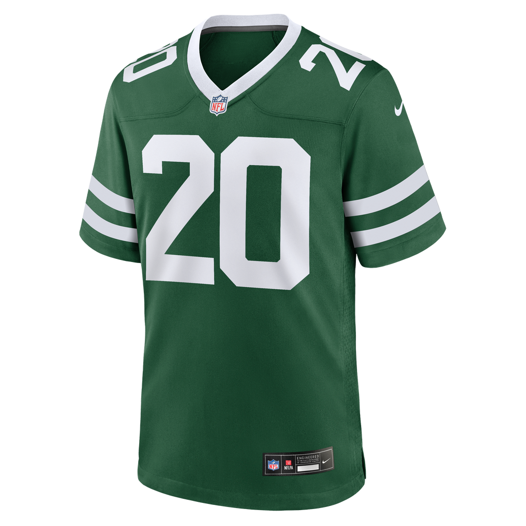 Men's New York Jets Breece Hall Nike Legacy Green Game Jersey