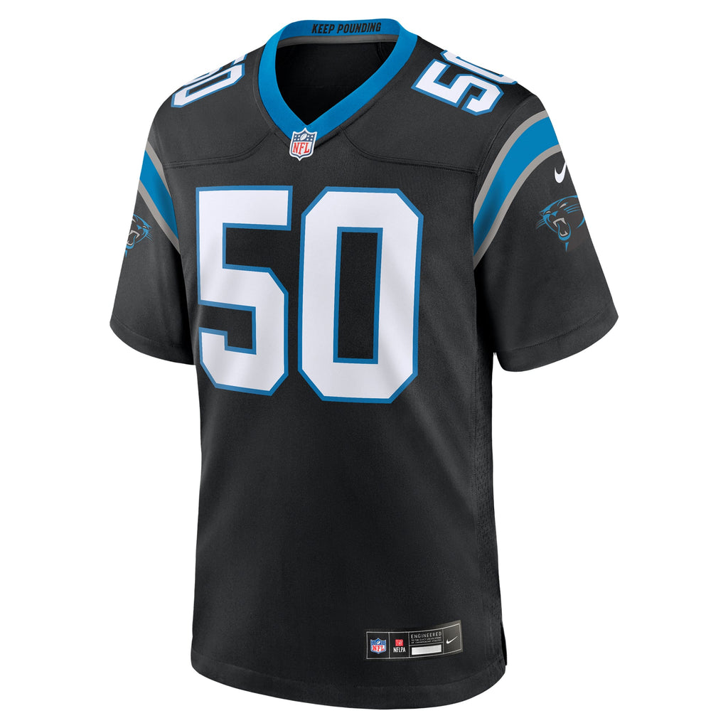 Men's Carolina Panthers Robert Hunt Nike  Black  Game Jersey