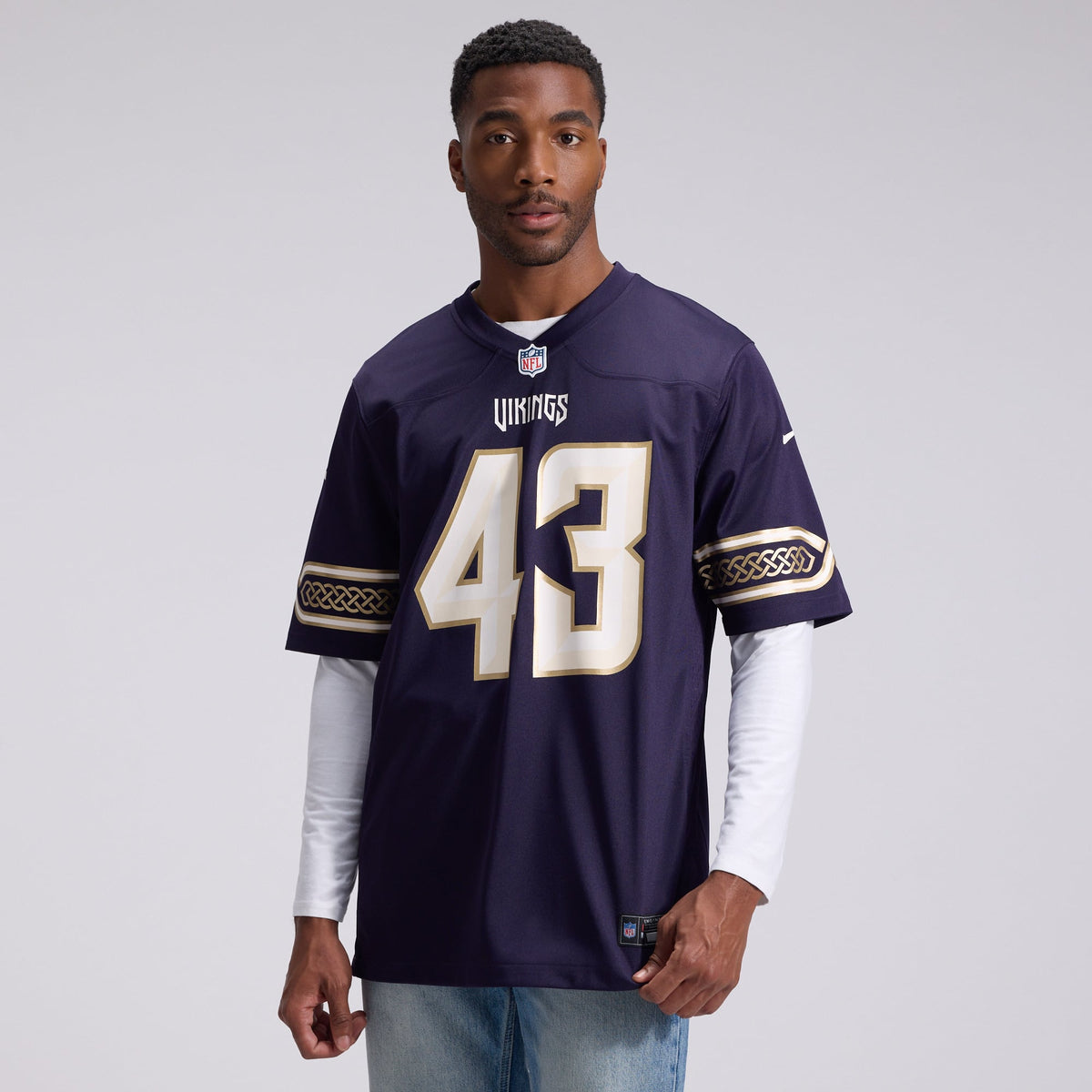 Men's Minnesota Vikings Andrew Van Ginkel Nike Purple 2026 Rivalries Collection Game Jersey