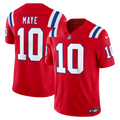 Men's New England Patriots Drake Maye Nike Red Alternate Vapor F.U.S.E. Stitched Limited Jersey