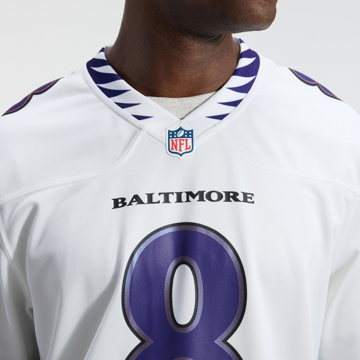 Men's Baltimore Ravens Lamar Jackson Nike White Game Jersey
