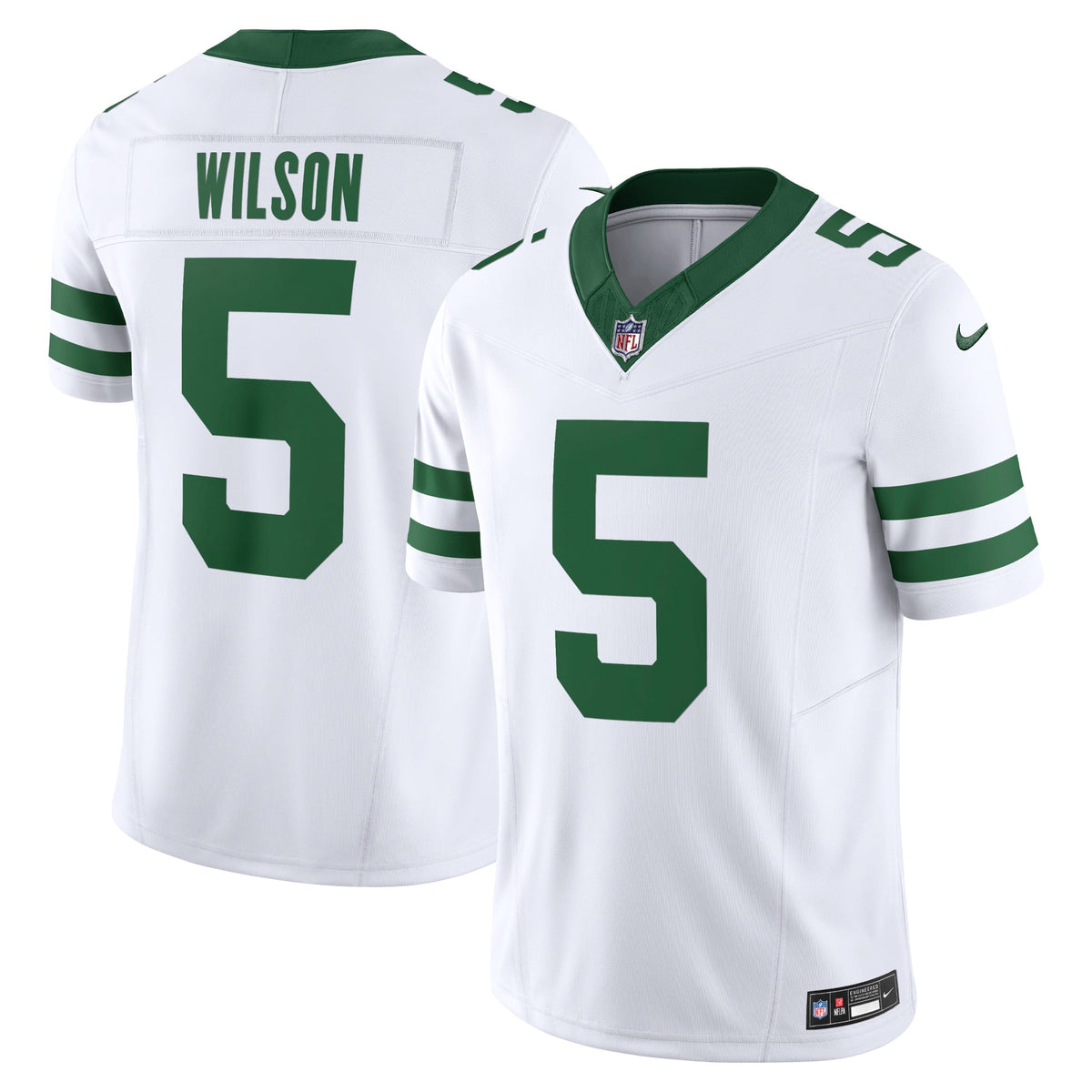 Men's New York Jets Garrett Wilson Nike Legacy Green Vapor F.U.S.E. Limited Jersey