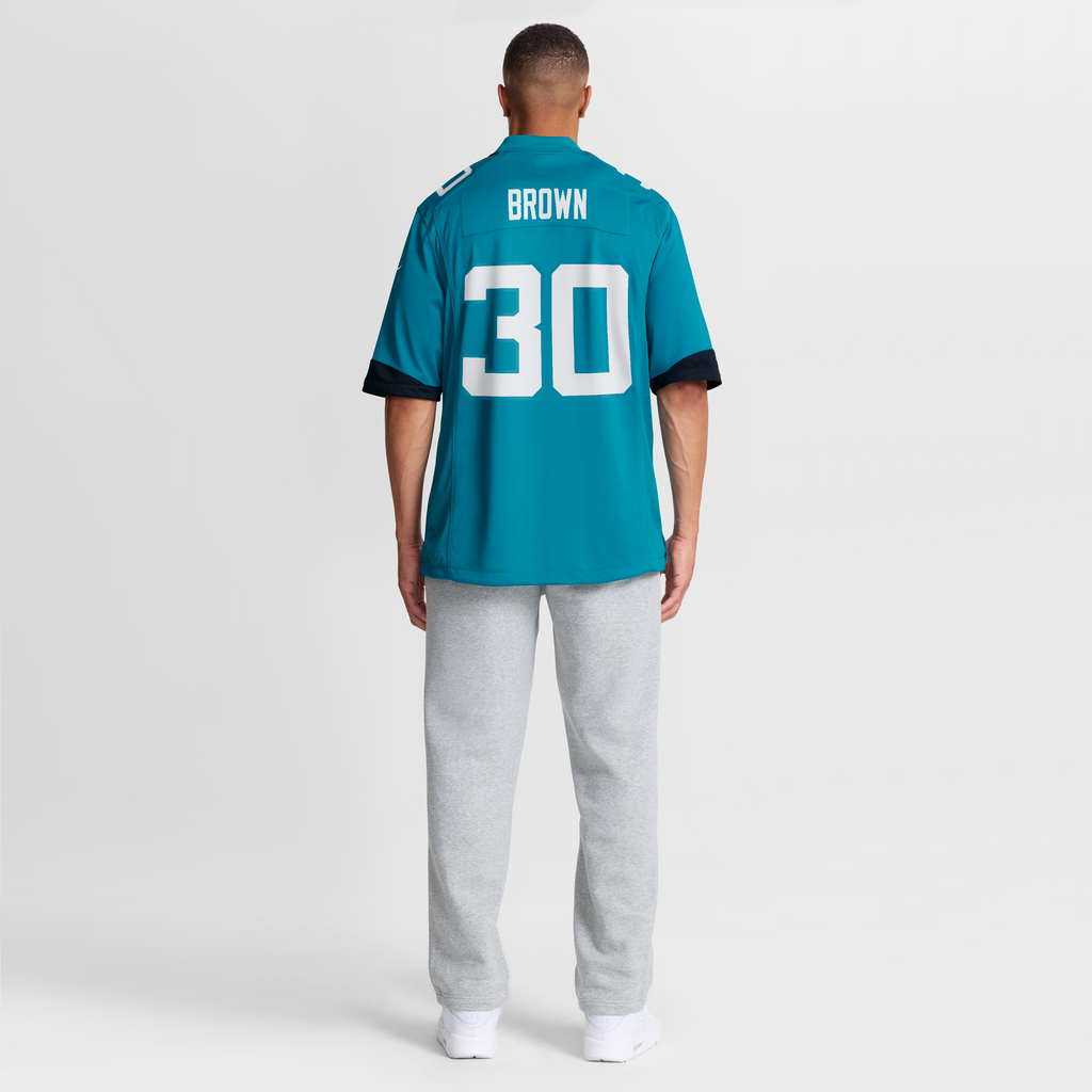 Men's Jacksonville Jaguars Montaric Brown Nike Teal Game Player Jersey