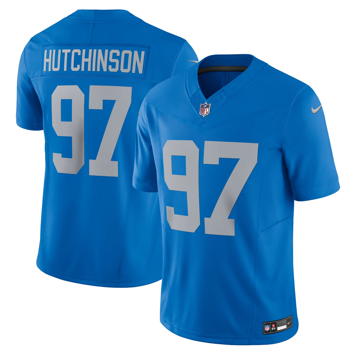 Men's Detroit Lions Aidan Hutchinson Nike Black 2nd Alternate Vapor F.U.S.E. Limited Jersey
