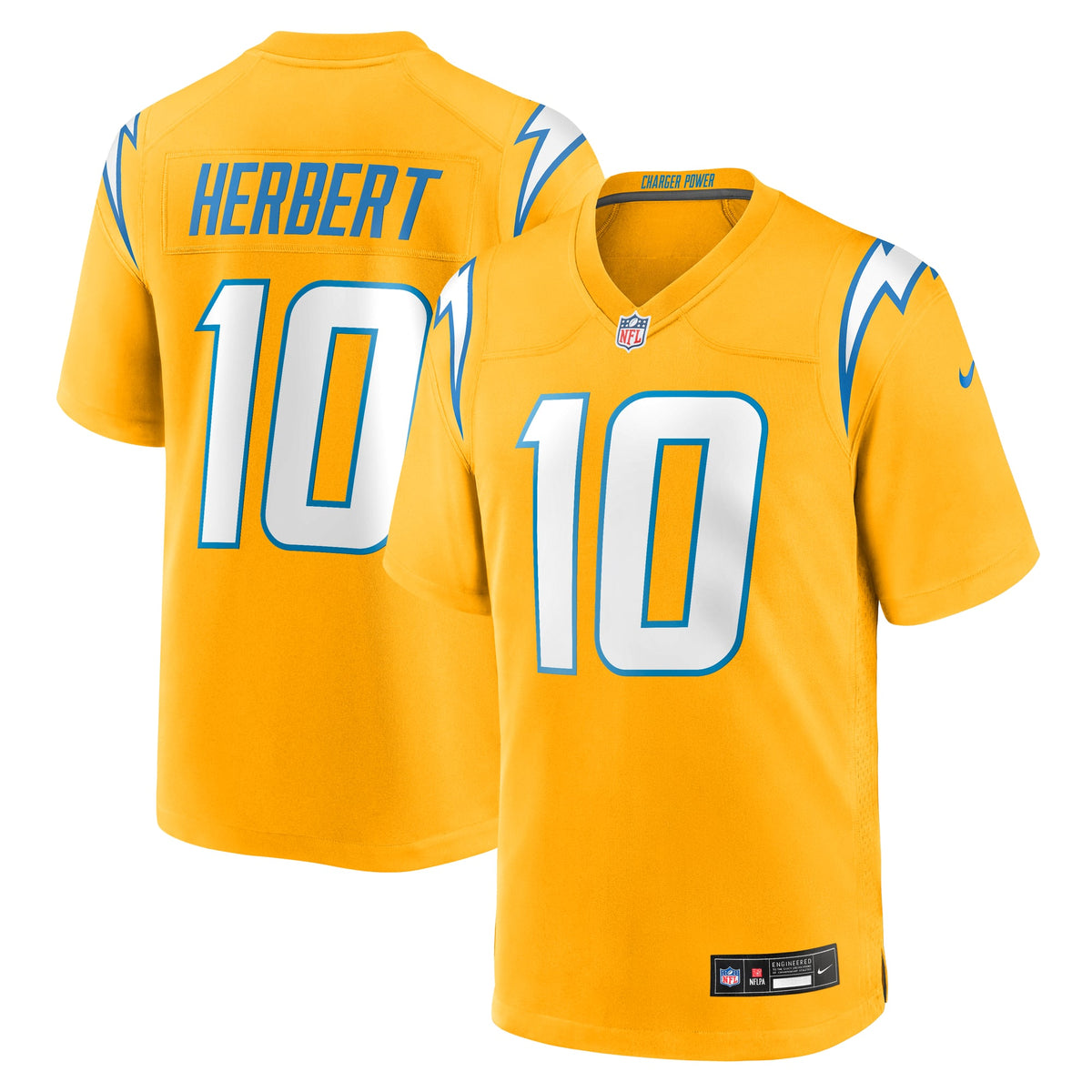 Men's Los Angeles Chargers Justin Herbert Nike Navy Alternate Super Chargers Game Player Jersey
