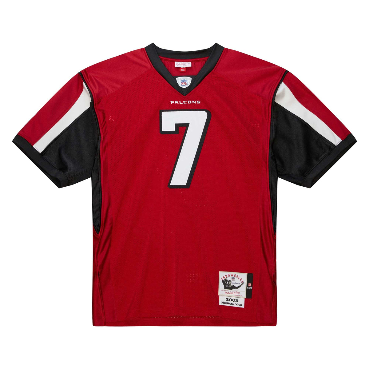 Men's Atlanta Falcons 2003 Michael Vick Mitchell & Ness Red Authentic Throwback Retired Player Jersey