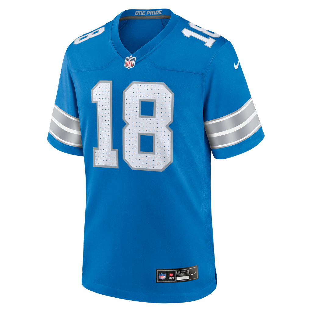 Men's Detroit Lions Isaac TeSlaa Nike Black Alternate Game Player Jersey