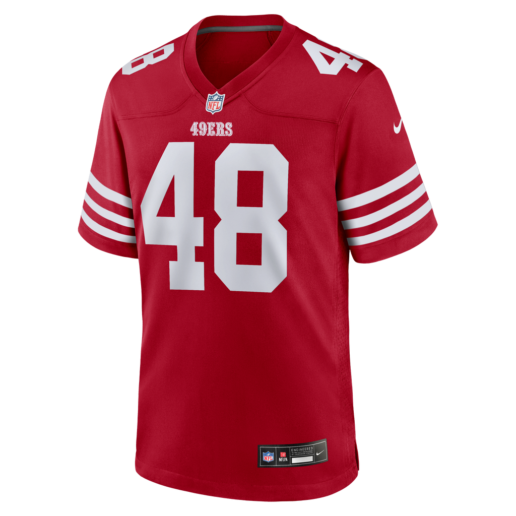 Men's San Francisco 49ers Tatum Bethune Nike  Scarlet  Game Jersey