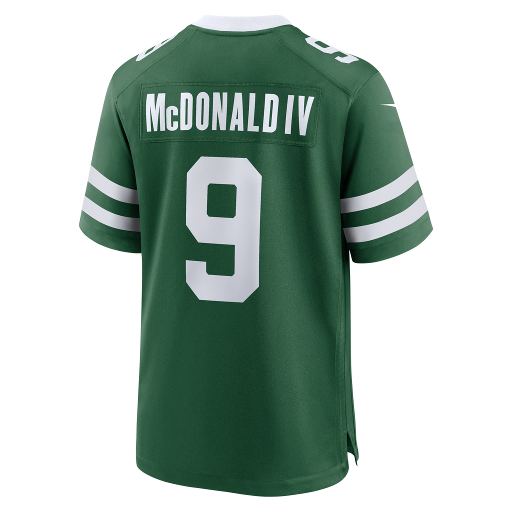 Men's New York Jets Will McDonald IV Nike Legacy Black Alternate Game Jersey