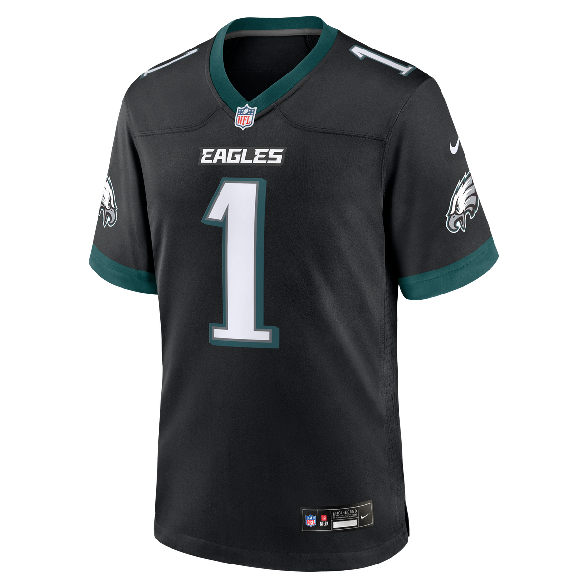 Men's Philadelphia Eagles Jalen Hurts Nike  Black Alternate Game Jersey