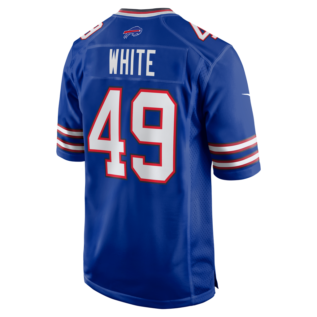 Men's Buffalo Bills DaShaun White Nike Royal Team Game Jersey