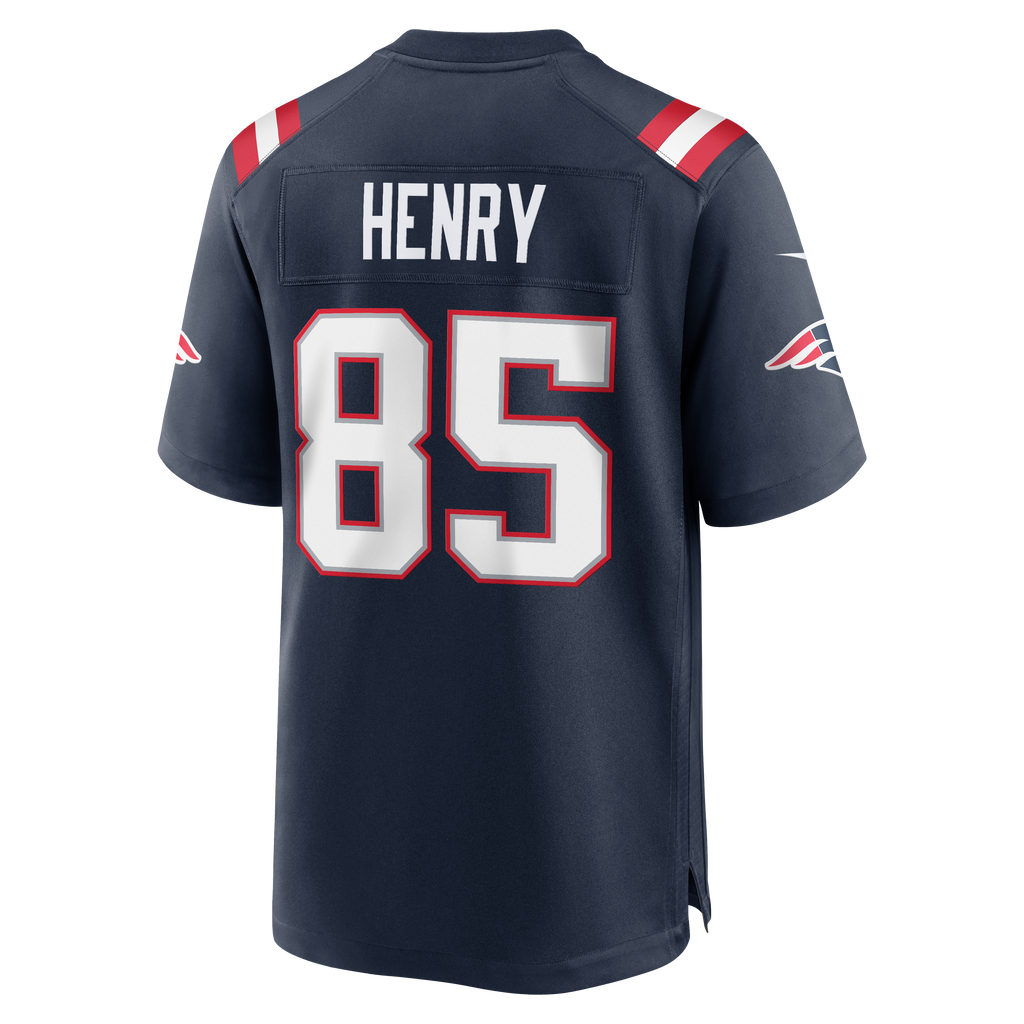 Men's New England Patriots Hunter Henry Nike  Navy Team  Game Jersey
