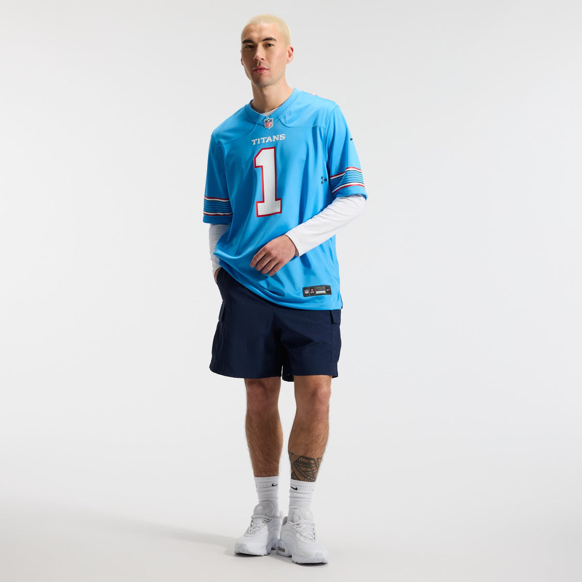 Men's Tennessee Titans Cameron Ward Nike Light Blue Game Jersey