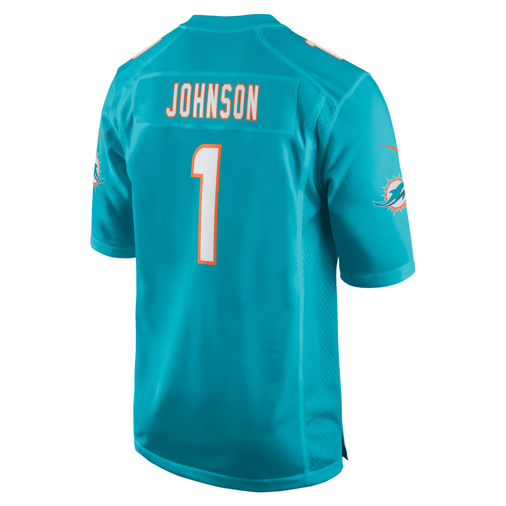 Men's Miami Dolphins Chris Johnson Nike Aqua Team Game Jersey