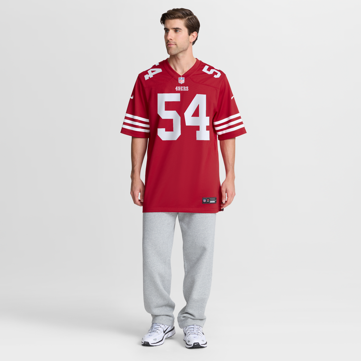 Men's San Francisco 49ers Fred Warner Nike Scarlet Team Game Player Jersey