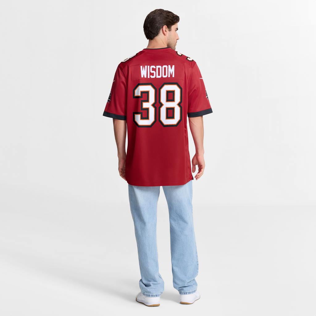 Men's Tampa Bay Buccaneers Rashad Wisdom Nike  Red Team Game Jersey