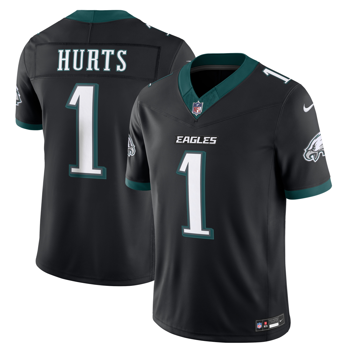 Men's Philadelphia Eagles Jalen Hurts Nike Midnight Green Team Vapor F.U.S.E. Stitched Limited Jersey
