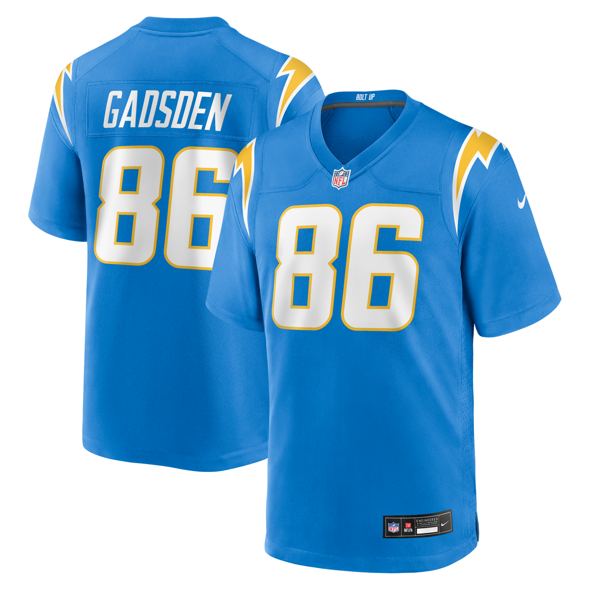 Men's Los Angeles Chargers Oronde Gadsden Nike  Powder Blue Team Game Jersey