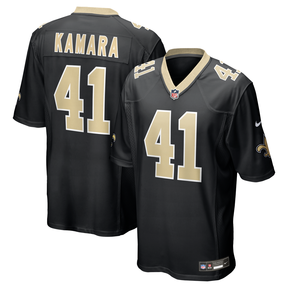 Men's New Orleans Saints Alvin Kamara Nike Gold Gameday Golds Alternate Game Player Jersey
