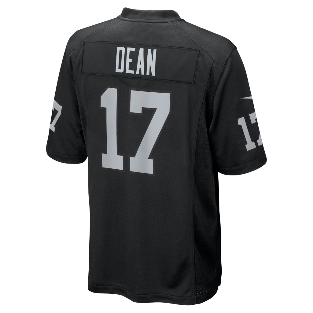 Men's Las Vegas Raiders Nakobe Dean Nike  Black Team Game Jersey