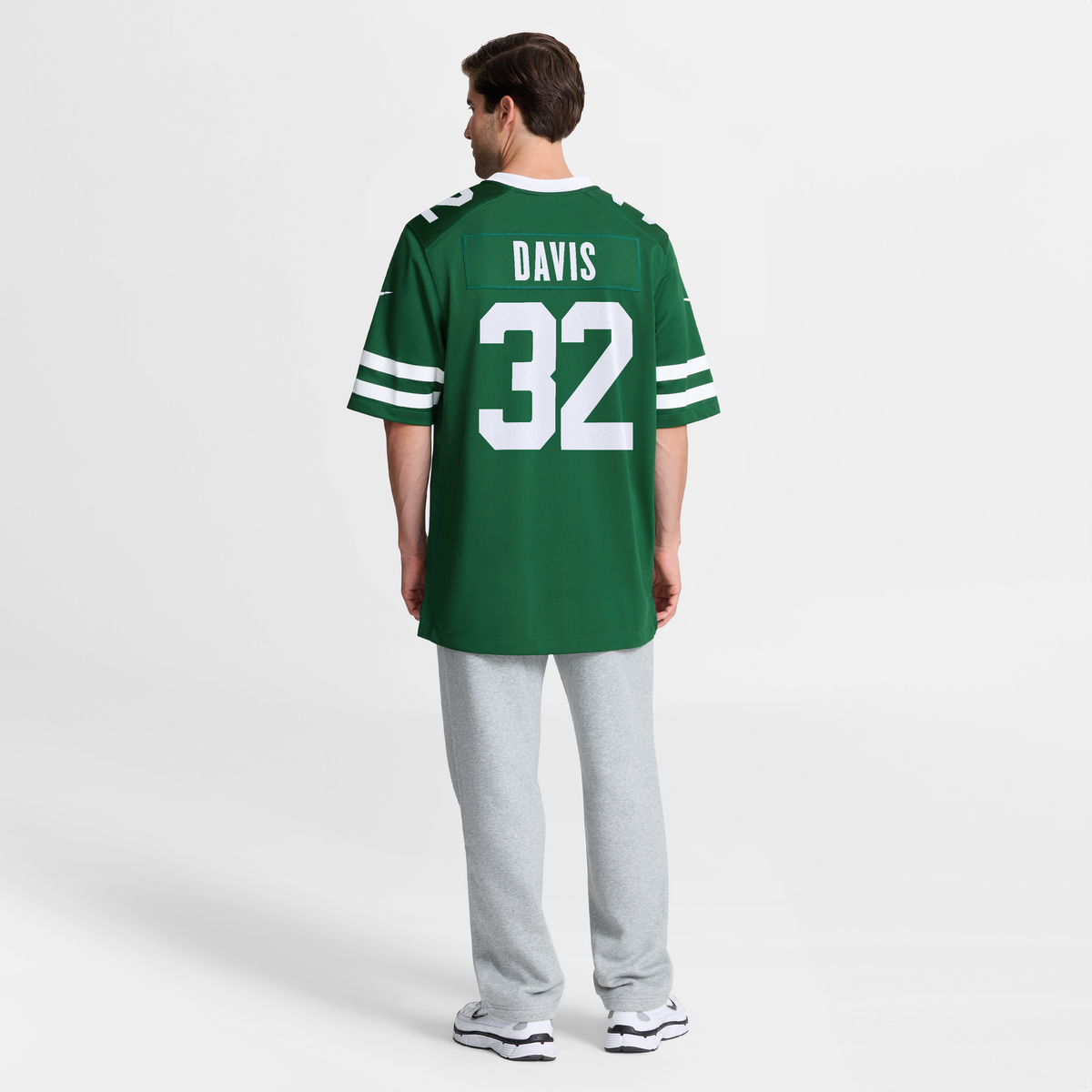 Men's New York Jets Isaiah Davis Nike Legacy Green Team Game Jersey