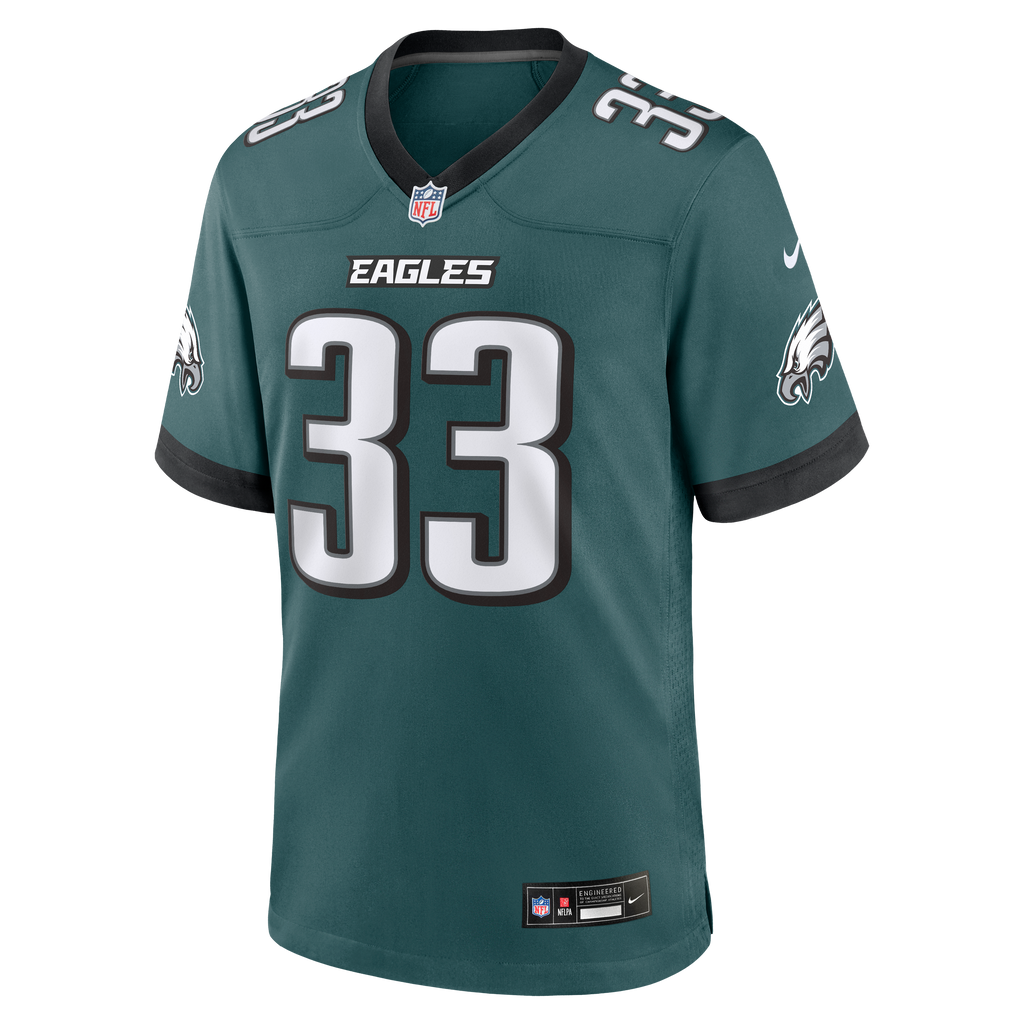 Men's Philadelphia Eagles Cooper DeJean Nike  Midnight Green Team Game Jersey