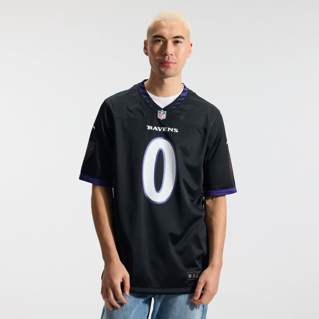 Men's Baltimore Ravens Roquan Smith Nike Black Alternate Game Jersey