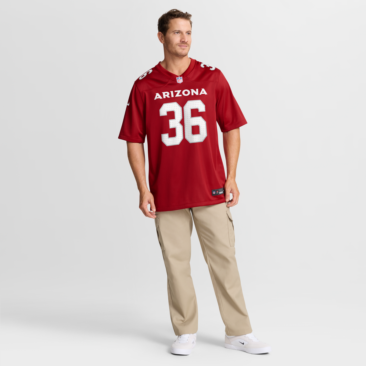 Men's Arizona Cardinals Kitan Crawford Nike  Cardinal Team Game Jersey