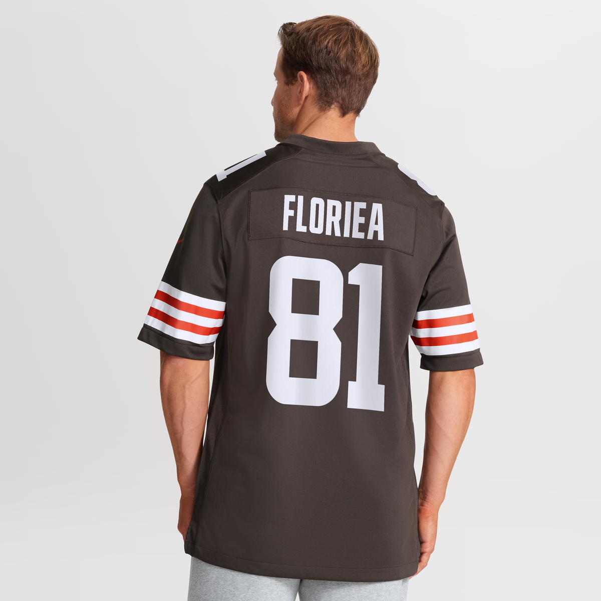 Men's Cleveland Browns Luke Floriea Nike  Brown Team Game Jersey