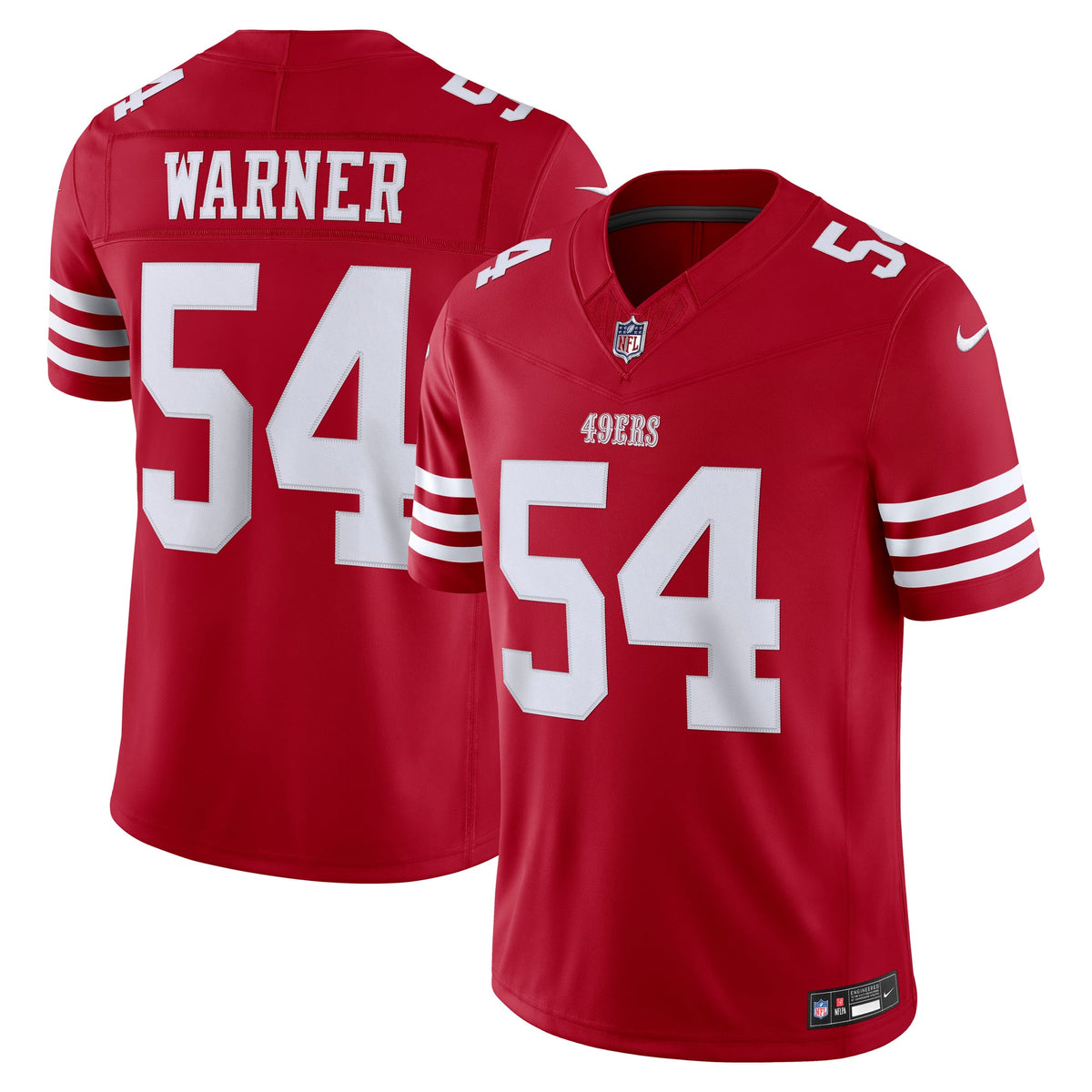 Men's San Francisco 49ers Fred Warner Nike White Alternate Vapor F.U.S.E. Stitched Limited Jersey