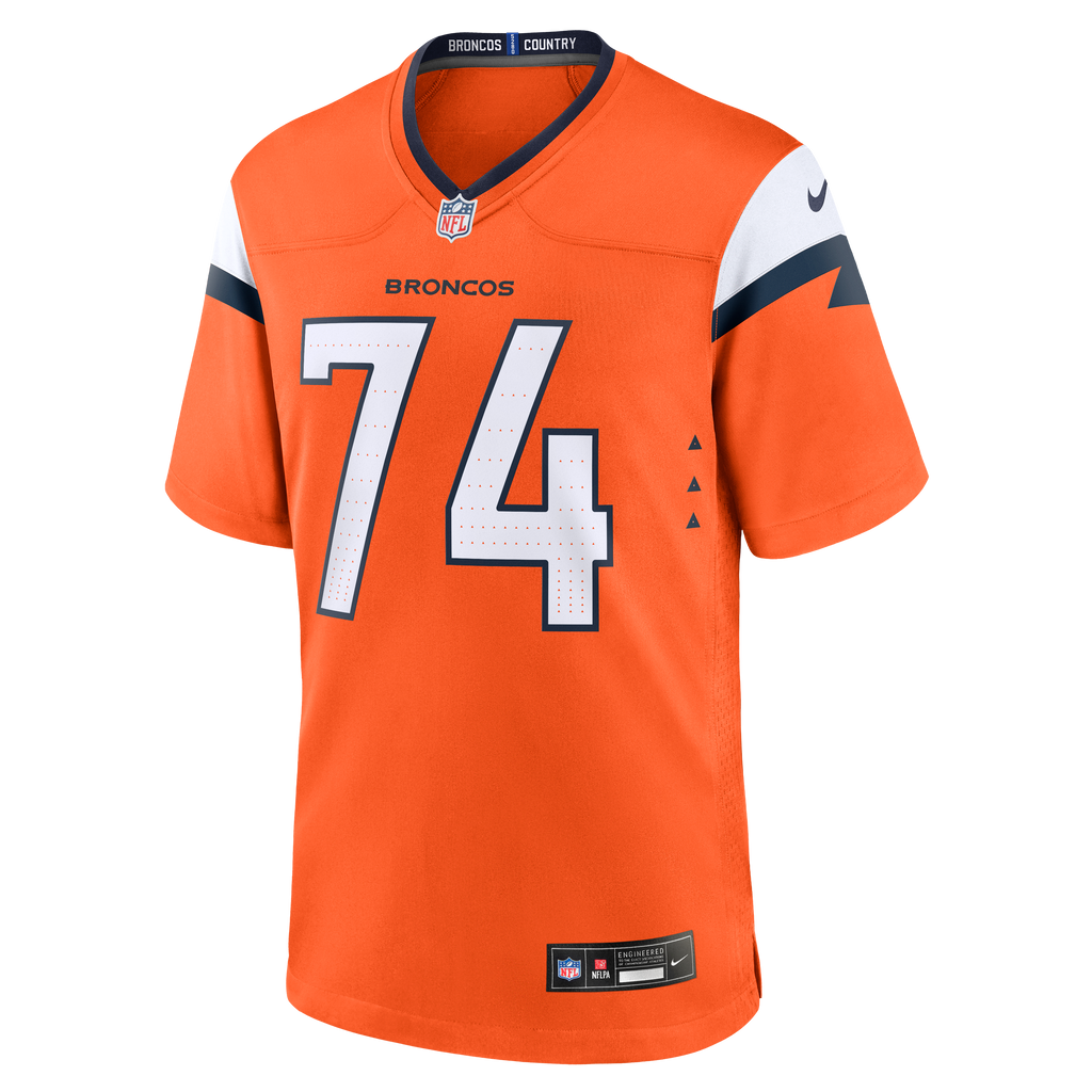 Men's Denver Broncos Ben Powers Nike  Orange Team Game Jersey