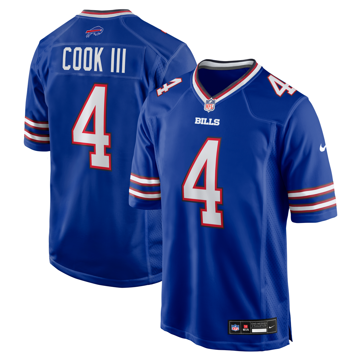 Men's Buffalo Bills James Cook III Nike Gray Nickel City Game Jersey