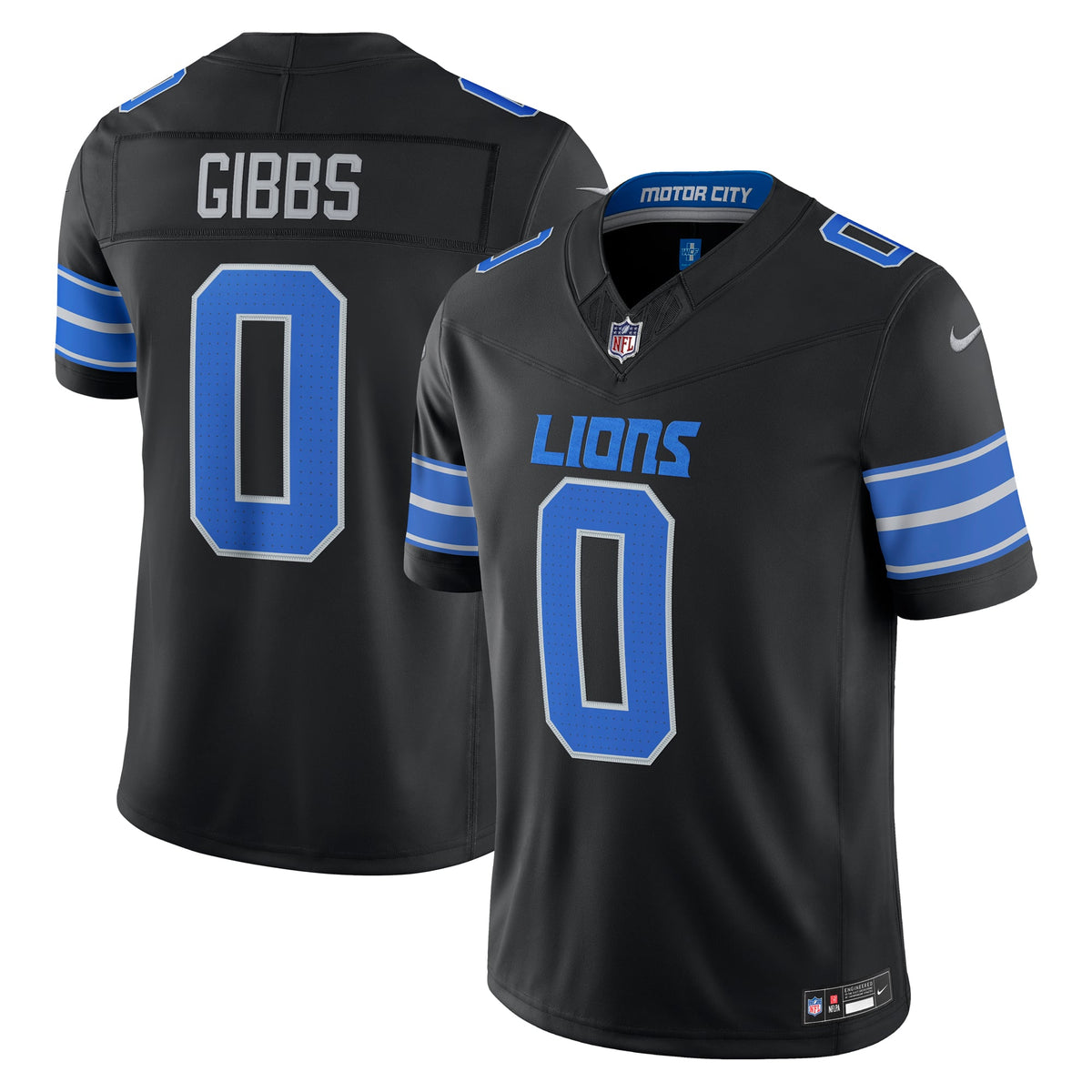 Men's Detroit Lions Jahmyr Gibbs Nike Blue Team Vapor F.U.S.E. Stitched Limited Jersey