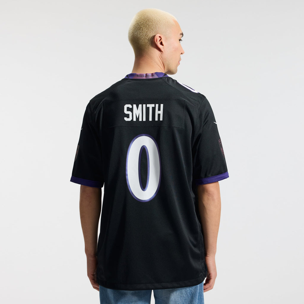 Men's Baltimore Ravens Roquan Smith Nike Black Alternate Game Jersey