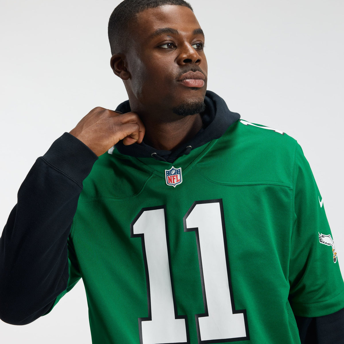 Men's Philadelphia Eagles A.J. Brown Nike Midnight Green Team Game Jersey