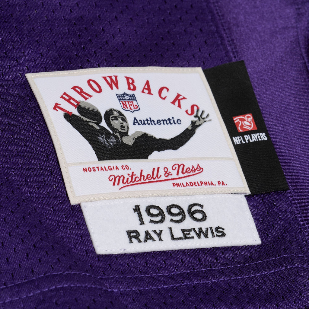 Men's Baltimore Ravens Ray Lewis Mitchell & Ness Purple 1996 Authentic Throwback Jersey