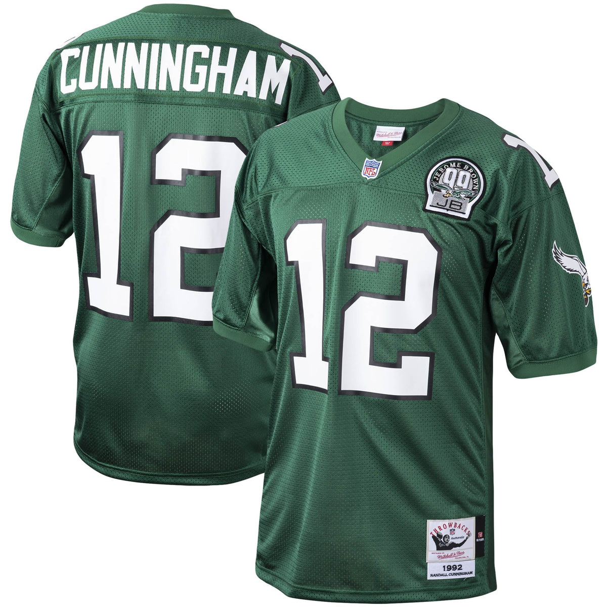 Men's Philadelphia Eagles 1994 Randall Cunningham Mitchell & Ness White Authentic Throwback Retired Player Jersey