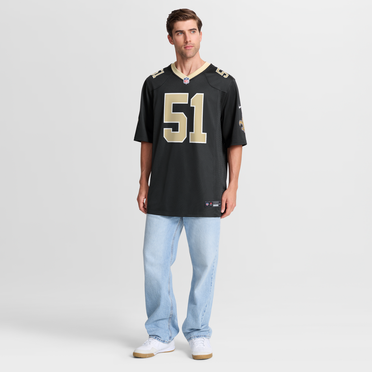 Men's New Orleans Saints Cesar Ruiz Nike Black Player Game Jersey