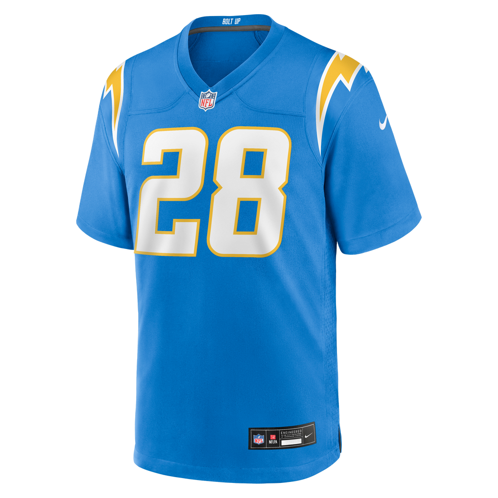 Men's Los Angeles Chargers Isaiah Spiller Nike Powder Blue Game Jersey