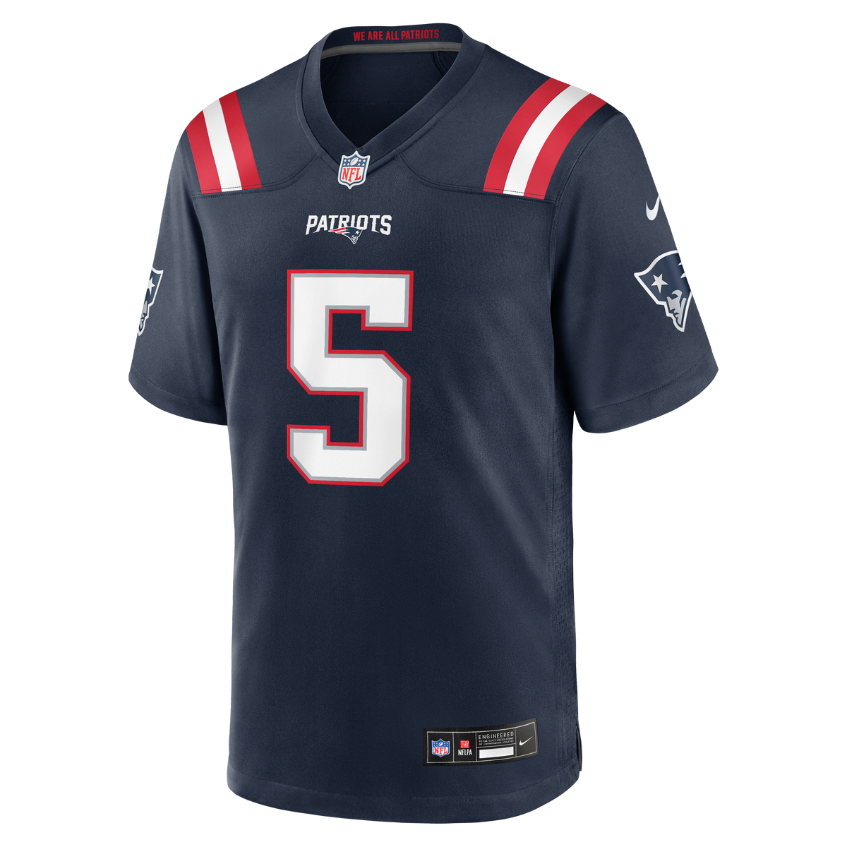 Men's New England Patriots Dre'Mont Jones Nike Navy Team Game Jersey
