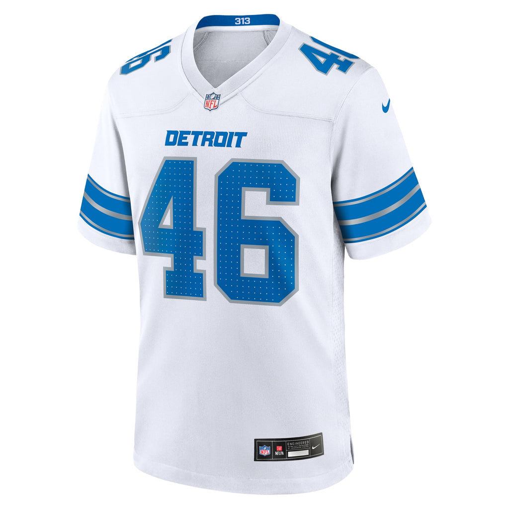 Men's Detroit Lions Jack Campbell Nike Blue Game Jersey