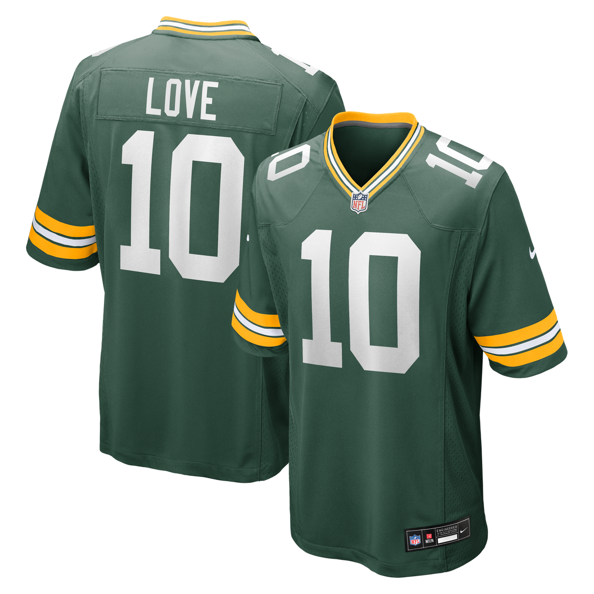 Men's Green Bay Packers Jordan Love Nike Green Player Game Jersey