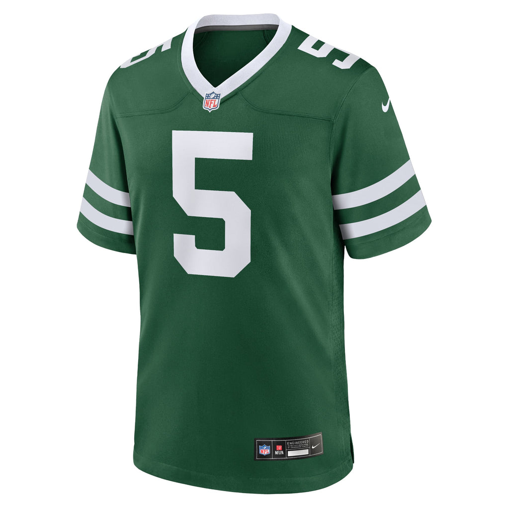Men's New York Jets Garrett Wilson Nike Legacy Black Alternate Game Jersey