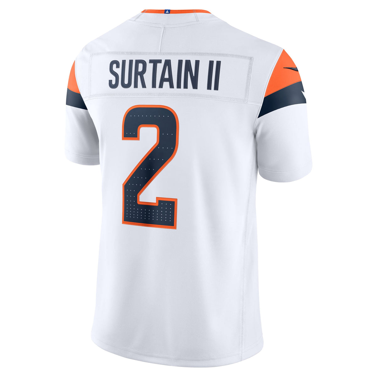 Men's Denver Broncos Pat Surtain II Nike White Vapor F.U.S.E. Stitched Limited Jersey