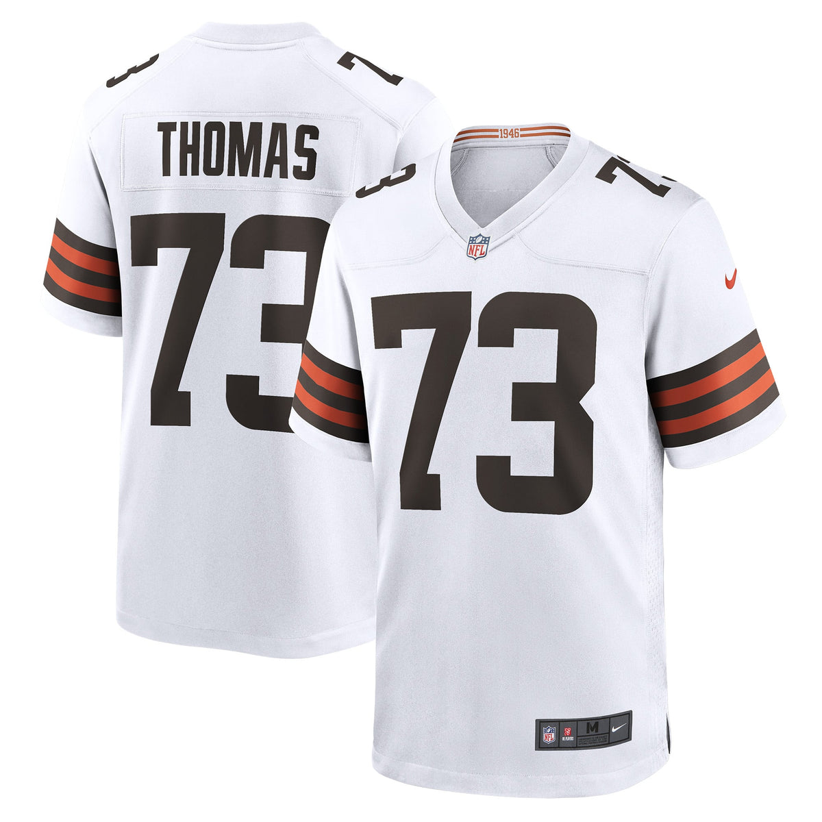 Men's Cleveland Browns Joe Thomas Nike Brown Retired Game Player Jersey