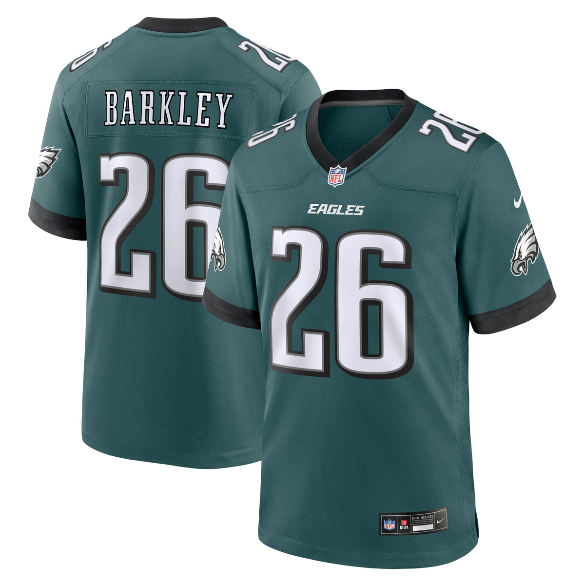 Men's Philadelphia Eagles Saquon Barkley Nike  Black Alternate Game Jersey