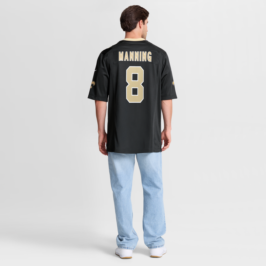 Men's New Orleans Saints Archie Manning Nike Black Game Retired Player Jersey