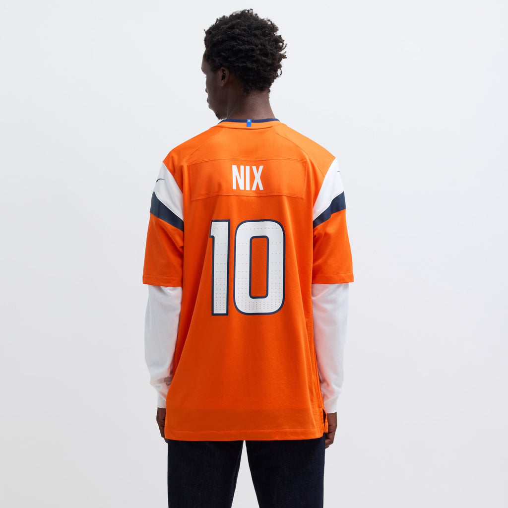 Men's Denver Broncos Bo Nix Nike Orange  Player Game Jersey