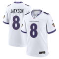 Men's Baltimore Ravens Lamar Jackson Nike White Game Jersey