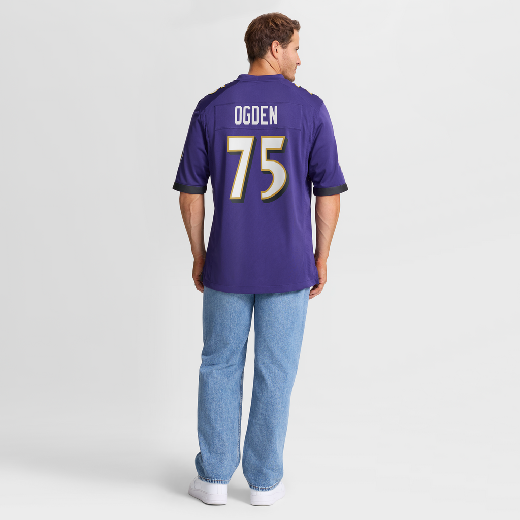 Men's Baltimore Ravens Jonathan Ogden Nike Purple Game Retired Player Jersey